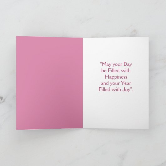 11月誕生フラワーキク誕生日 カード (内部)