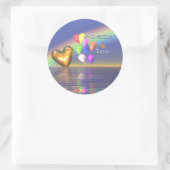 11月誕生日トパーズハート ラウンドシール (バッグ)