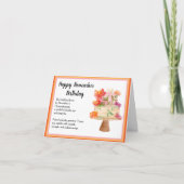 11月誕生日花菊オンケーキ カード (正面)