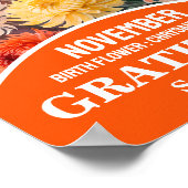 11月誕生月花クリスチャンのウォールアート ポスター (角)