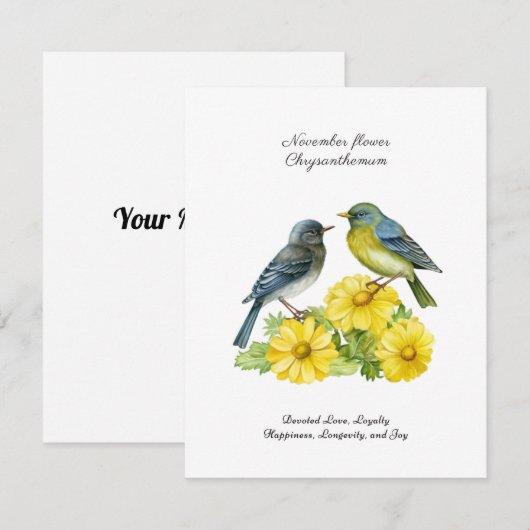 11月誕生月花菊 (正面/裏面)