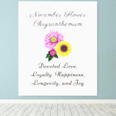 11月誕生月花菊 キャンバスプリント (インサイチュ (ウッドフロア))
