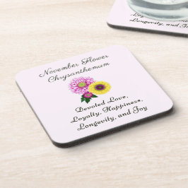 11月誕生月花菊 コースター
