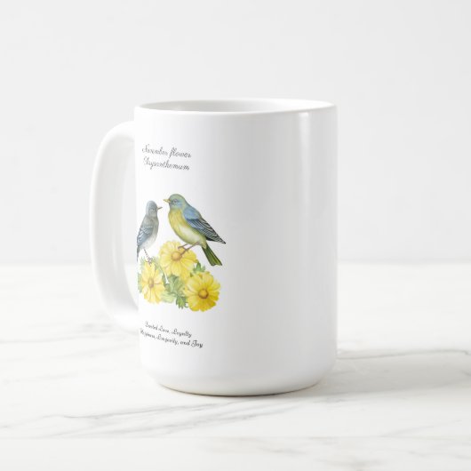 11月誕生月花菊 コーヒーマグカップ (正面左)