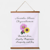 11月誕生月花菊 吊り下げ型タペストリー (正面)