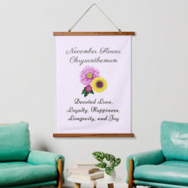 11月誕生月花菊 吊り下げ型タペストリー