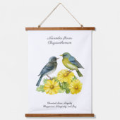 11月誕生月花菊 吊り下げ型タペストリー (正面)