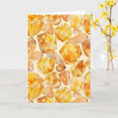 11月誕生石シトリン誕生日カード カード (黄色い花)