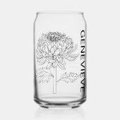 11月誕生花菊名前をカスタムする ガラス缶 (正面)