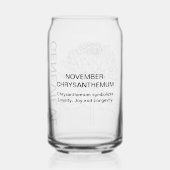 11月誕生花菊名前をカスタムする ガラス缶 (裏面)