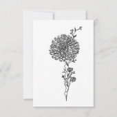 11月誕生花誕生日カード菊 ノートカード (正面)