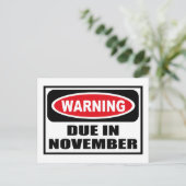 11月警告のはがきの期限 ポストカード (スタンド正面)