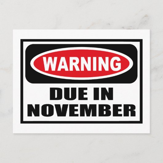 11月警告のはがきの期限 ポストカード (正面)