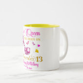 11月13日、生まれ11月13日に女王がいた ツートーンマグカップ (正面右)