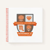 11月1-21日のさそり座の誕生日紋章™ ノートブック (正面)