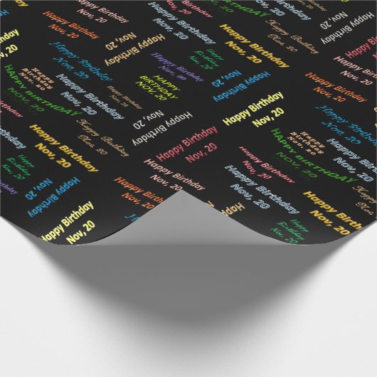 11月20日誕生日ギフト包装紙 ラッピングペーパー (角)