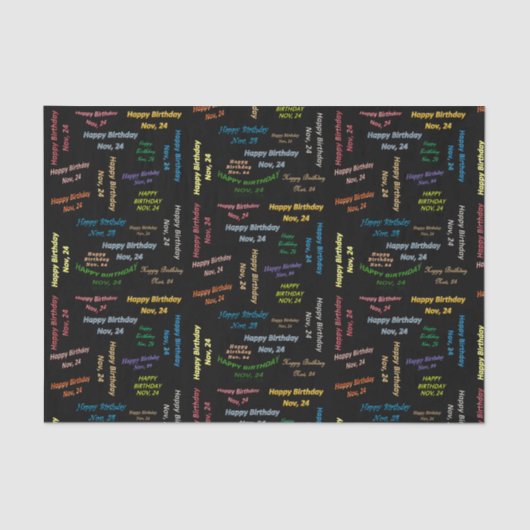 11月24日誕生日ティッシュペーパー 薄葉紙 (正面)