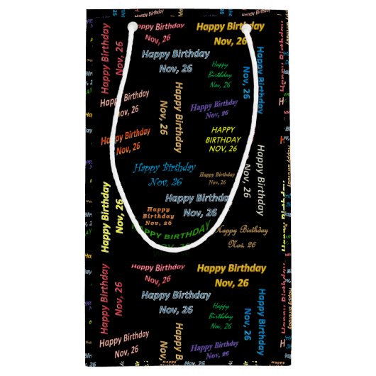 11月26日誕生日抱き枕 スモールペーパーバッグ (裏面)