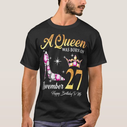 11月27生まれ日の女王 Tシャツ (正面)