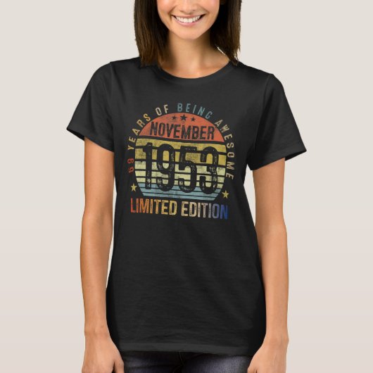 11月69日旧ヴィンテージ1953 69誕生日 Tシャツ (正面)