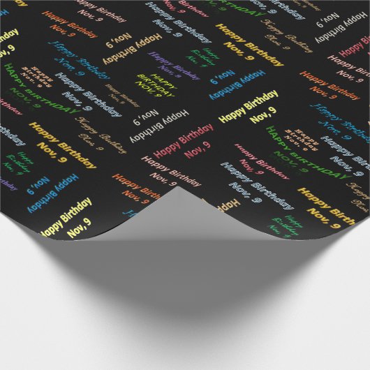11月9日誕生日ギフト包装紙 ラッピングペーパー (角)
