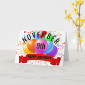 11月9日 誕生日 カード (黄色い花)