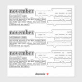 11月 定義 誕生日 シール (シート)