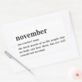 11月 定義 誕生日 長方形シール (封筒)