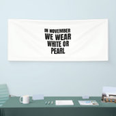 11月、私たちは衣服の白または真珠の肺がん 横断幕 (トレードショー)