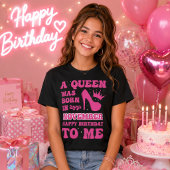 11月 誕生日のお姫様 ピンクのプリンセス クイーン ギフト Tシャツ