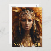 *~* 11月 誕生石 ヘアアクセサリー トパーズ AP53 ポストカード (正面/裏面)