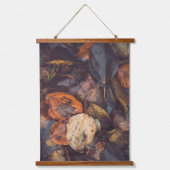 11月:赤い果実と茶色の紅葉 吊り下げ型タペストリー (正面2)