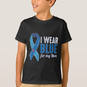 11月T1d認識度リボンブルーfor Mom Diabete Tシャツ