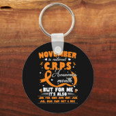 11月We衣服オレンジリボンCRPS認識度M キーホルダー (正面)