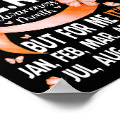 11月We衣服オレンジリボンCRPS認識度M ポスター (角)