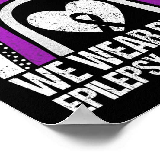 11月We衣服パープルてんかん認識度リブ ポスター (角)