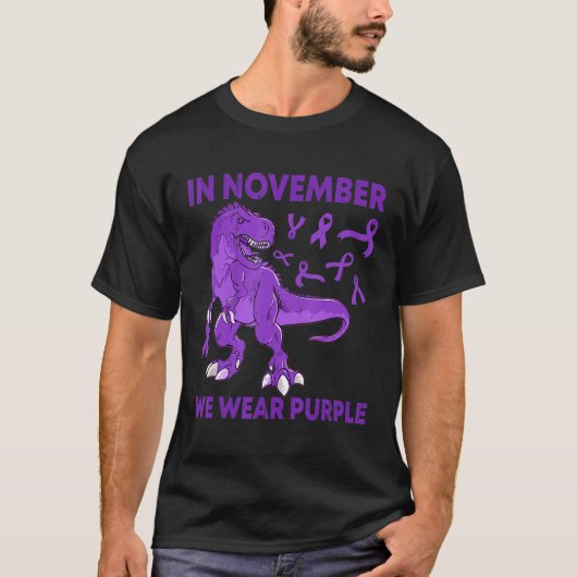 11月We衣服パープル前熟認識度T Tシャツ (正面)