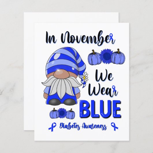 11月We衣服ブルー：格言糖尿病認識度 (正面/裏面)