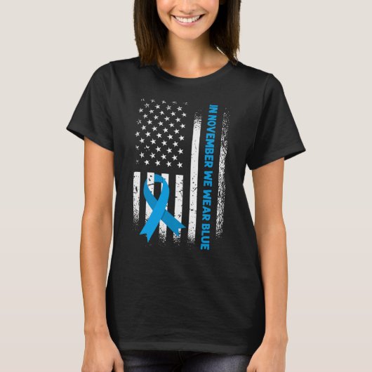 11月We衣服ブルー – T1d糖尿病認識度 Tシャツ (正面)