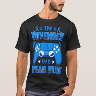 11月We衣服ブルーT1d糖尿病認識度Ga Tシャツ