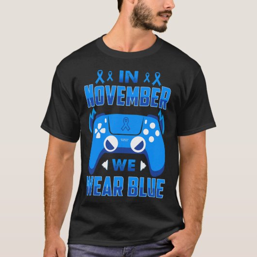 11月We衣服ブルーT1d糖尿病認識度Ga Tシャツ (正面)