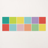 11枚のモダン写真コラージュとモノグラムピンク ヨガマット (裏面(横))