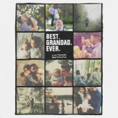 11枚の写真のコラージュパーソナライズされた フリースブランケット (正面)