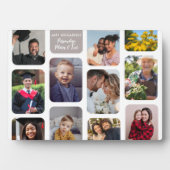 11枚の写真をパーソナライズすモダンるエレガント大事な行事 フォトプラーク (正面)