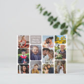 11枚の写真をモダンでエレガントにカスタマイズ ラブユー ポストカード (スタンド正面)