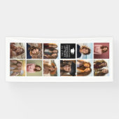 11枚の写真コラージュ　卒業式　モダン　ミニマル　ホワイト 横断幕 (横)