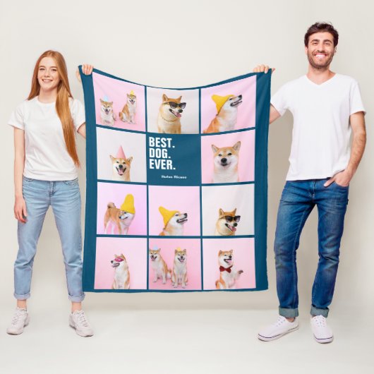 11枚の写真パーソナライズされた最高のコラージュ フリースブランケット (インサイチュ)