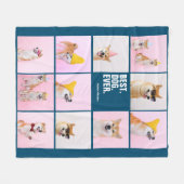 11枚の写真パーソナライズされた最高のコラージュ フリースブランケット (正面(横))