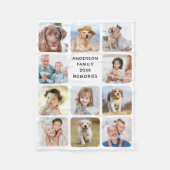 11枚スタイリッシュのフォト・コラージュパーソナライズされた写真 フリースブランケット (正面)