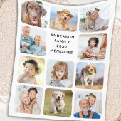 11枚スタイリッシュのフォト・コラージュパーソナライズされた写真 フリースブランケット